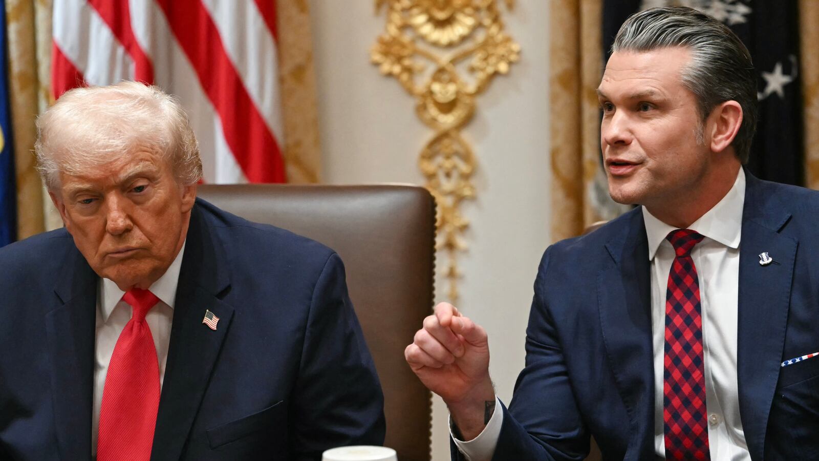 Donald Trump and Pete Hegseth
