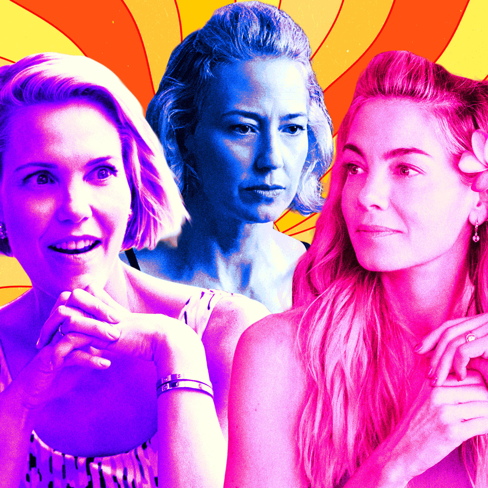 Leslie Bibb, Carrie Coon, and Michelle Monaghan.