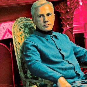 A photo illustration of Christoph Waltz in Only Murders In The Building.