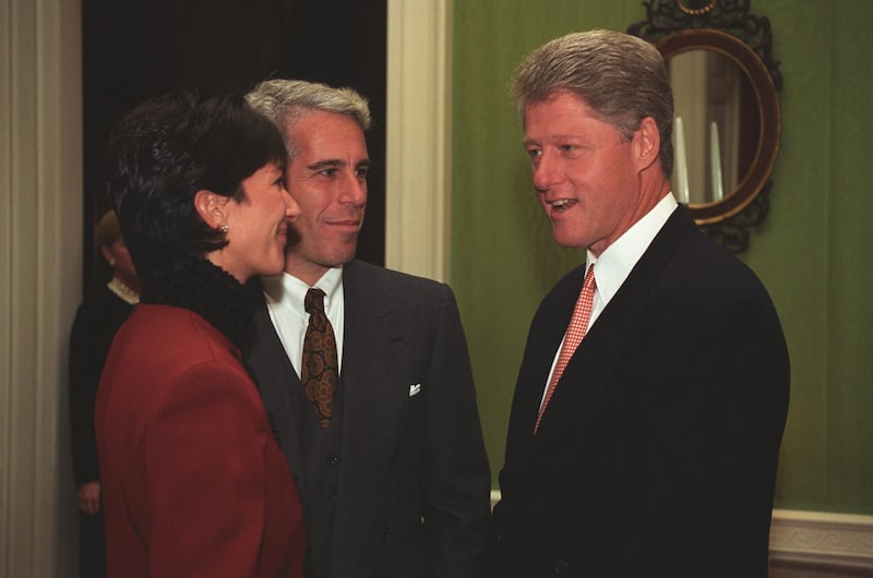 Ghislaine Maxwell, Jeffrey Epstein and Bill Clinton