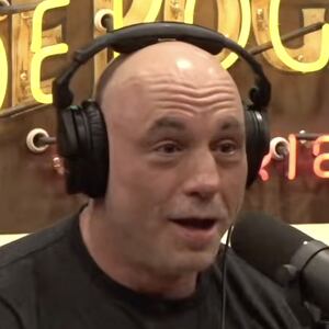 Podcast bro Joe Rogan has argued against banning Kanye West’s controversial new song about Hitler, stating that it is “kinda catchy.”