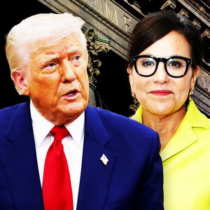 Donald Trump, Penny Pritzker photo illustration