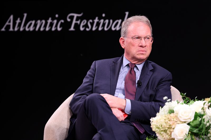 Jeffrey Goldberg speaks on stage during “The State of the Global Economy” panel for The Atlantic Festival in September.