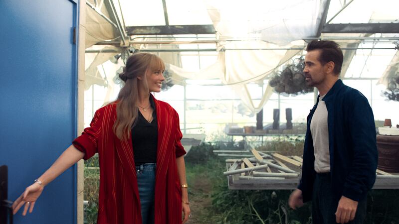 aMargot Robbie and Colin Farrell in A Big Bold Beautiful Journey.