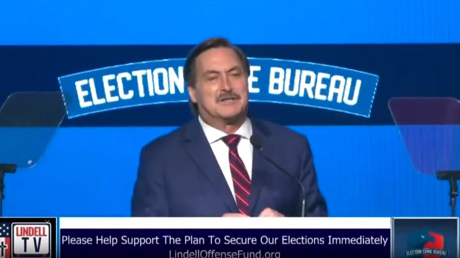 Mike Lindell's 'Election Crime' Summit Immediately Goes Off the Rails Because of Course