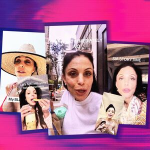 Screengrabs from Bethenny Frankel's TikTok.