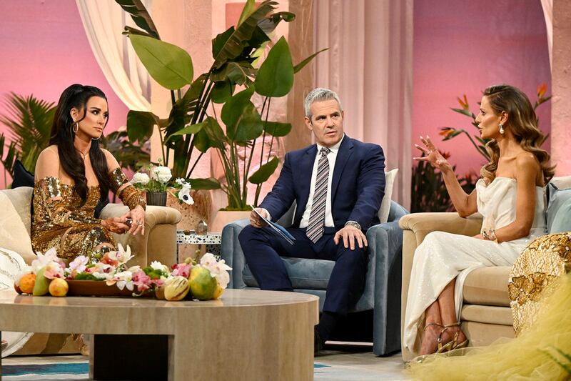 Kyle Richards, Andy Cohen, and Dorit Kemsley