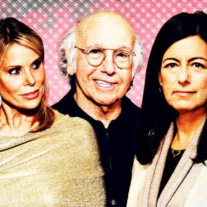 Cheryl Hines, Larry David and Laurie David