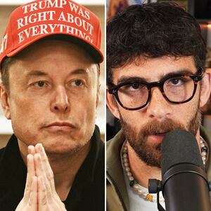 Elon Musk and Twitch streamer Hasan Piker.