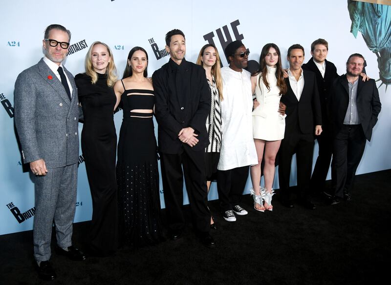 Guy Pearce, Mona Fastvold, Felicity Jones, Adrien Brody, Stacy Martin, Isaach de Bankolé, Raffey Cassidy, Alessandro Nivola, Joe Alwyn, Brady Corbet.