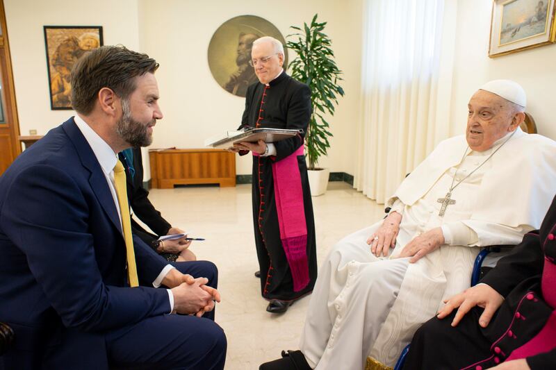 Vice President JD Vance and Pope Francis.