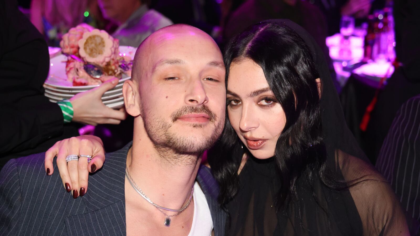 George Daniel and Charli XCX during The BRIT Awards 2025