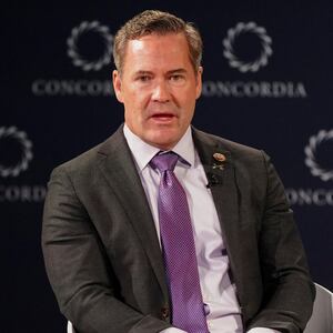 U.S. Representative Michael Waltz (R-FL) speaks during a foreign policy panel at the 2024 Concordia Annual Summit, held at the Sheraton New York Times Square.
