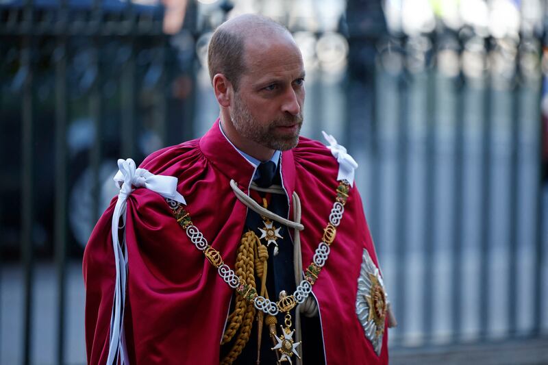 Prince William, Prince of Wales attends the service for the Order of The Bath at Westminster Abbey on May 16, 2025