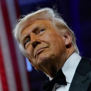 U.S. President Donald Trump attends the National Republican Congressional Committee (NRCC) dinner at the National Building Museum in Washington, D.C., U.S., April 8, 2025. REUTERS/Nathan Howard