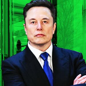 Elon Musk, social security office photo collage