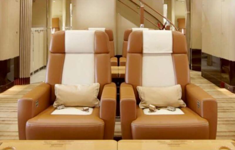 The aft double seating area.