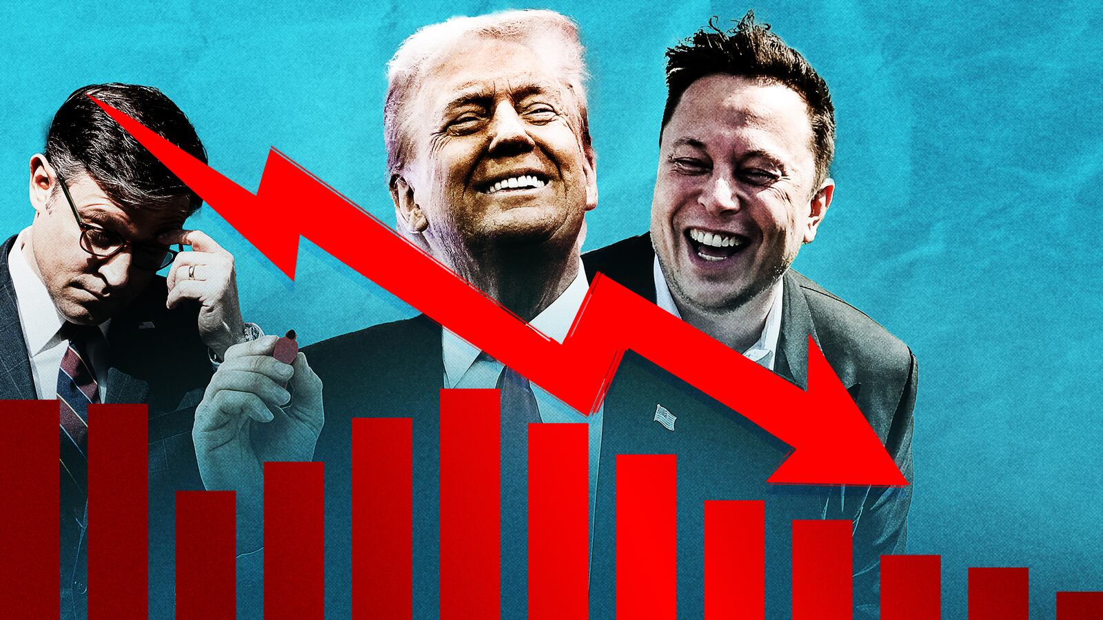 Mike Johnson, Donald Trump and Elon Musk