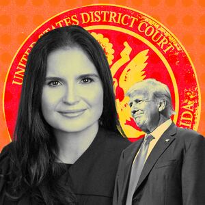 A photo illustration of Judge Aileen Cannon and former President Donald Trump.