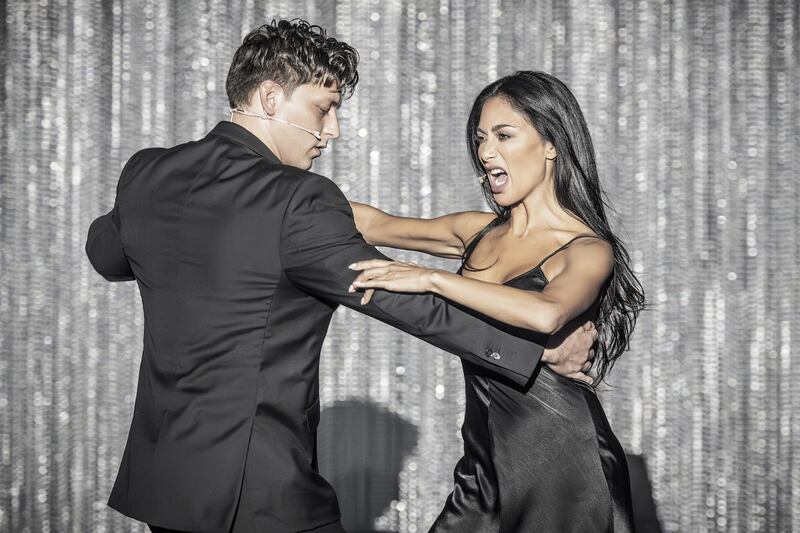 Tom Francis and Nicole Scherzinger in Sunset Blvd.