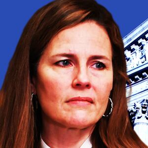 Amy Coney-Barrett, Donald Trump photo illustration