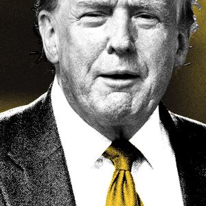 A photo illustration of Donald Trump