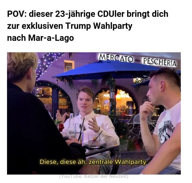 Leonard Jäger meets with Fabrice Ambrosini, a CDU activist who said he could get him and his friend into Mar-a-Lago.
