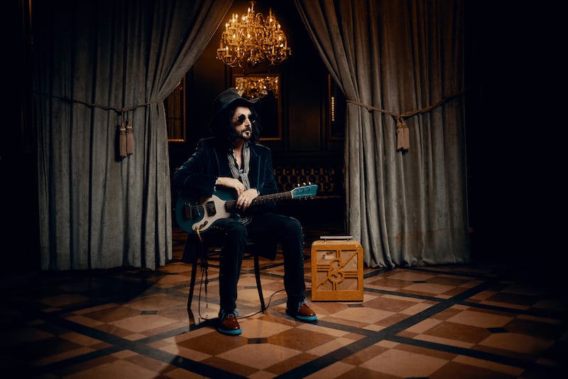 A photograph of Tom Petty guitarist Mike Campbell.