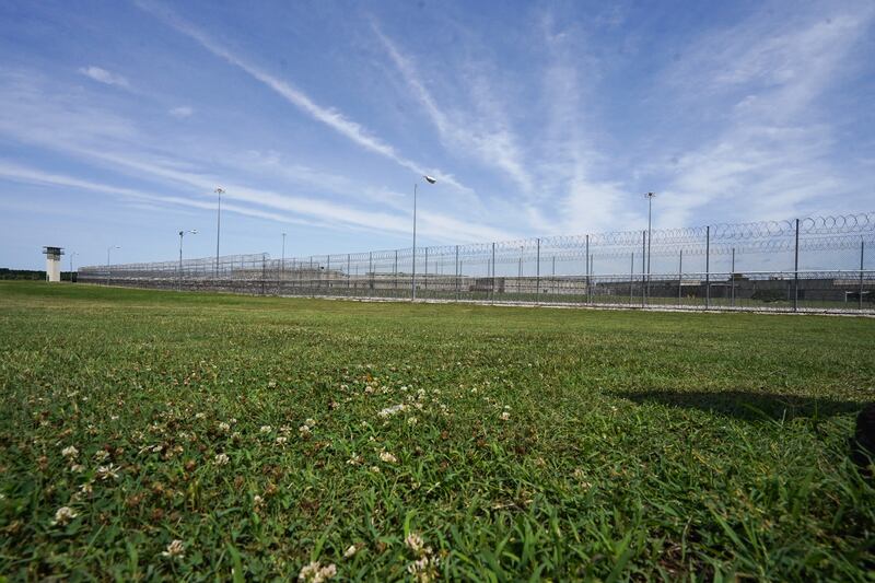 An exterior view shows Allan B. Polunsky prison and the wing of the building which houses Texas' death row for men in Livingston, Texas.
