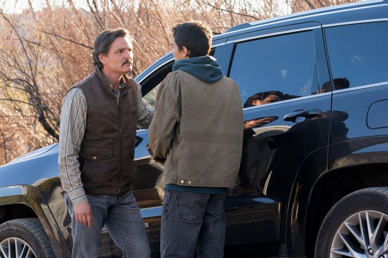 Pedro Pascal and Matt Gomez Hidaka in Eddington.