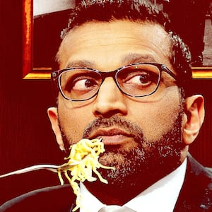 Kash Patel enjoying his dinner.