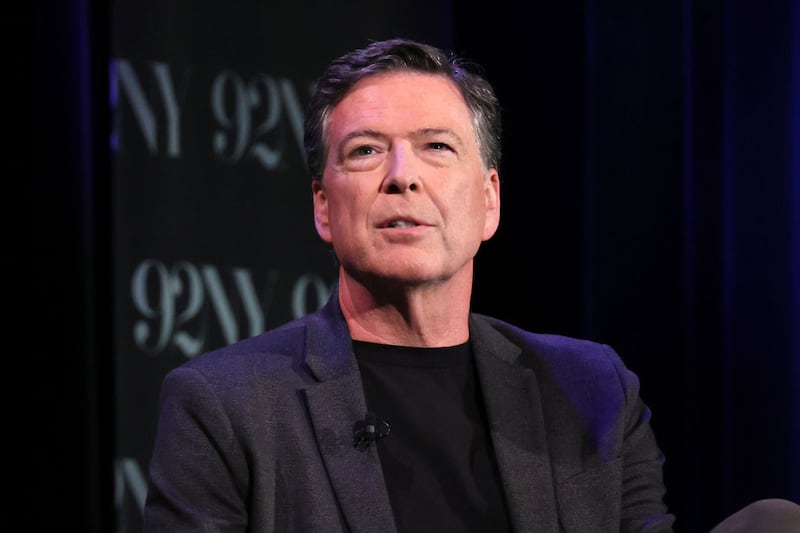 James Comey speaks onstage during Former FBI Director James Comey In Conversation With MSNBC's Nicolle Wallace at 92NY on May 30, 2023 in New York City. (Photo by Dia Dipasupil/Getty Images)