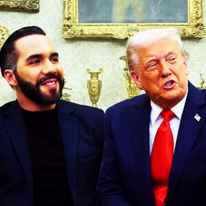 Nayib Bukele and Donald Trump photo illustration