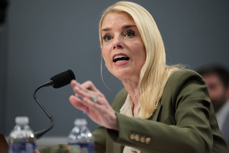 WASHINGTON, DC - JUNE 23: U.S. Attorney General Pam Bondi testifies before the House Committee on Appropriations at the U.S. Capitol on June 23, 2025 in Washington, DC. Bondi was questioned about the 2026 Fiscal Year request for the Department of Justice. (Photo by Kayla Bartkowski/Getty Images)