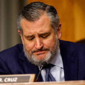 WASHINGTON, DC - JANUARY 15: U.S. Sen. Ted Cruz (R-TX) questions U.S. President-elect Donald Trump’s nominee for Secretary of State, Sen. Marco Rubio (R-FL) during his Senate Foreign Relations confirmation hearing at Dirksen Senate Office Building on January 15, 2025 in Washington, DC. Rubio, a three-term Senator and a member of the Foreign Relations Committee, has broad bipartisan support from his Senate colleagues but is expected to face questions over Trump’s plans for Greenland, U.S. relations with Russia and the safe return of Hamas-held hostages. (Photo by Kevin Dietsch/Getty Images)