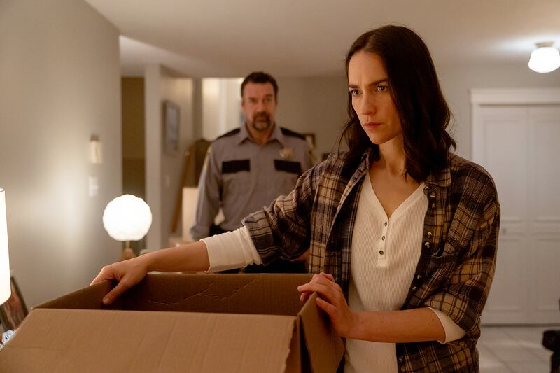 David James Elliott as Wayne Cypress and Melanie Scrofano as Dana Cypress.