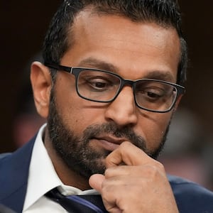 FBI Director Kash Patel appears during a Senate Committee on Intelligence Hearing on March 25, 2025 in Washington, DC. The hearing to examine worldwide threats comes a day after Jeffrey Goldberg, the editor-in-chief for The Atlantic magazine was inadvertently included on a high level Trump administration Signal group chat on bombing plans in Yemen on Houthi targets.