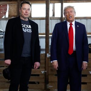 Donald Trump addressed Elon Musk being at Mar-a-Lago, saying he likes the Tesla boss being around.