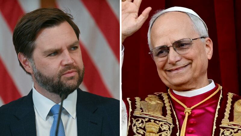 JD Vance and Pope Leo.