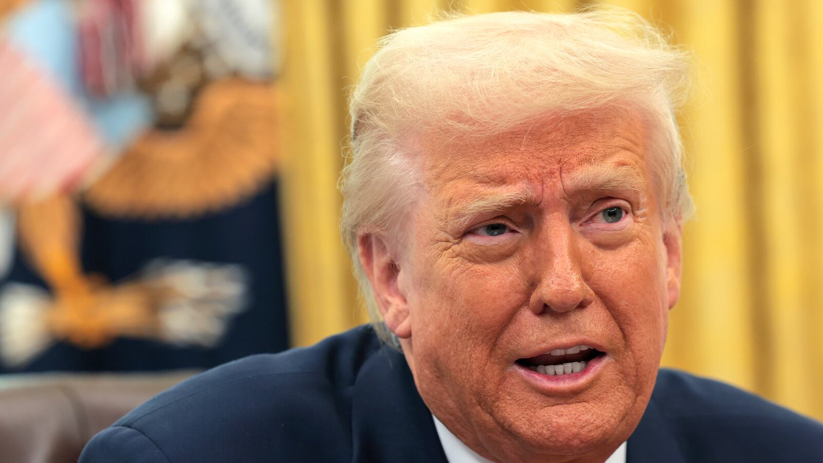 President Donald Trump delivers remarks on the jobs report from the Oval Office