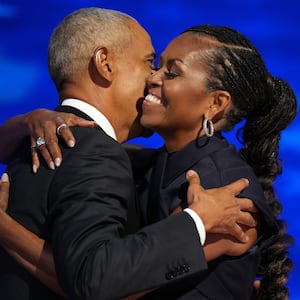 Barack and Michelle Obama at the 2024 Democratic National Convention.