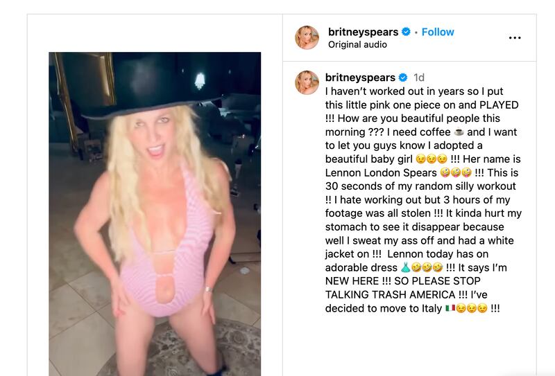 Britney Spears Instagram