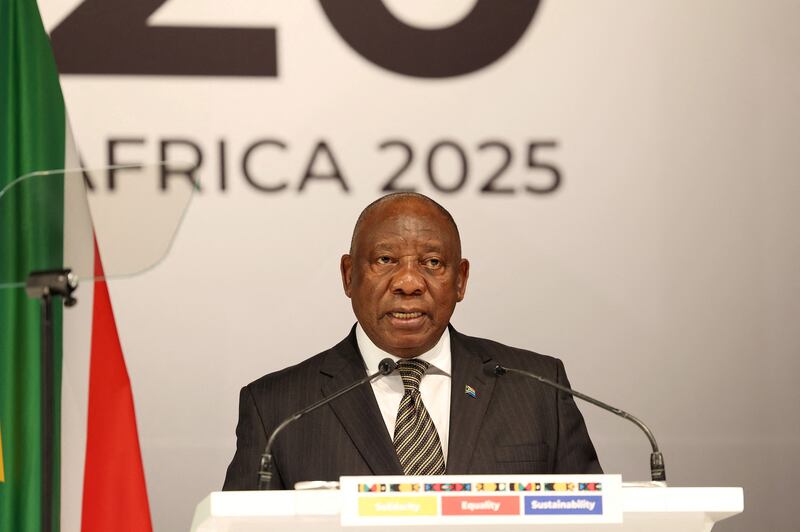 South African President Cyril Ramaphosa.