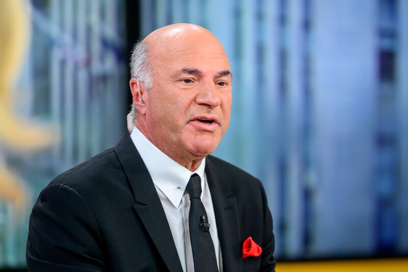 Kevin O'Leary visits "Outnumbered" at Fox News Channel Studios on April 18, 2024 in New York City.