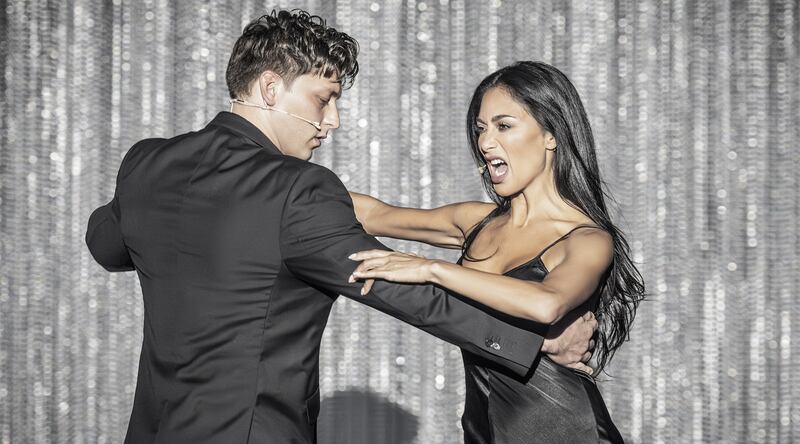 Tom Francis and Nicole Scherzinger in Sunset Blvd.