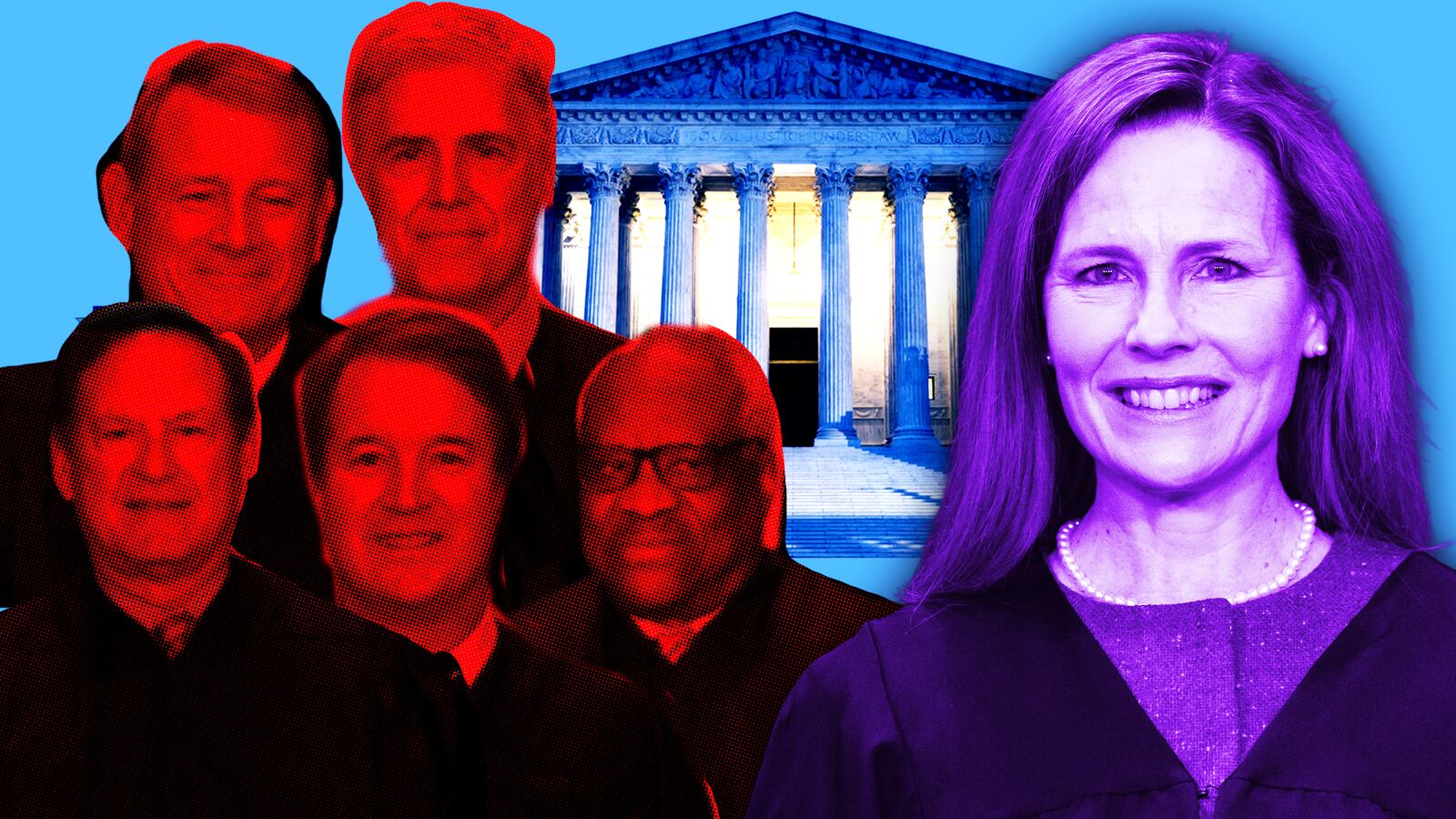 Supreme Court judges photo illustration