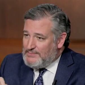 Ted Cruz speaks during a Fox News town hall with other GOP senators.