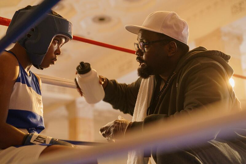 Ryan Destiny and Brian Tyree Henry in The Fire Inside.