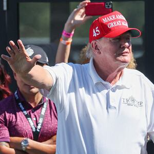 Donald Trump at golf tournament.