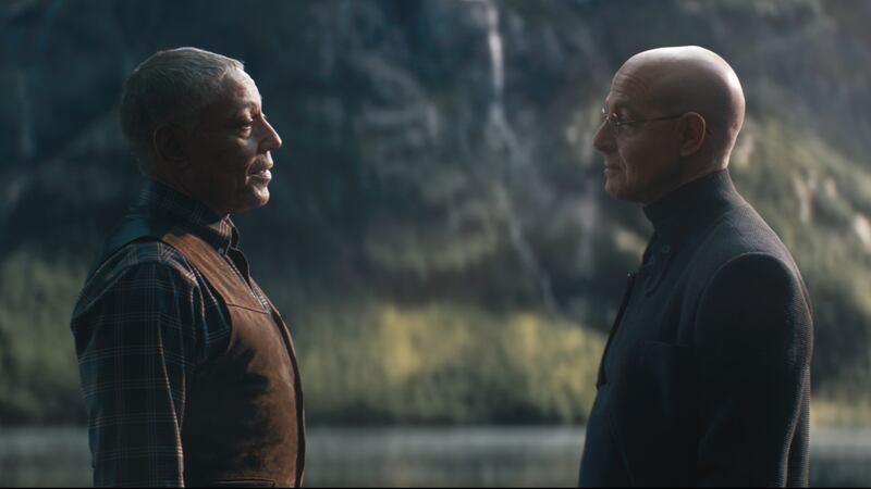 (L-R) Giancarlo Esposito and Stanley Tucci.